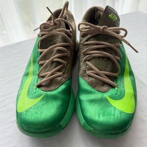 Nike KD 6 Durant Bamboo 2013 Lime Green Brown Basketball  Size 13